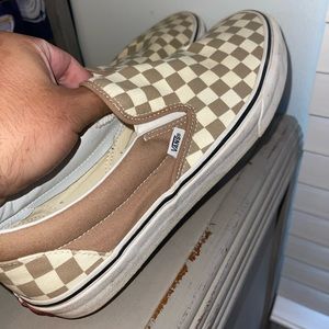 Vans Slip Ons size 10 Mens Checkerboard